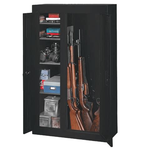 stack-on 10 gun compact steel security cabinet review|10 gun double door cabinet.